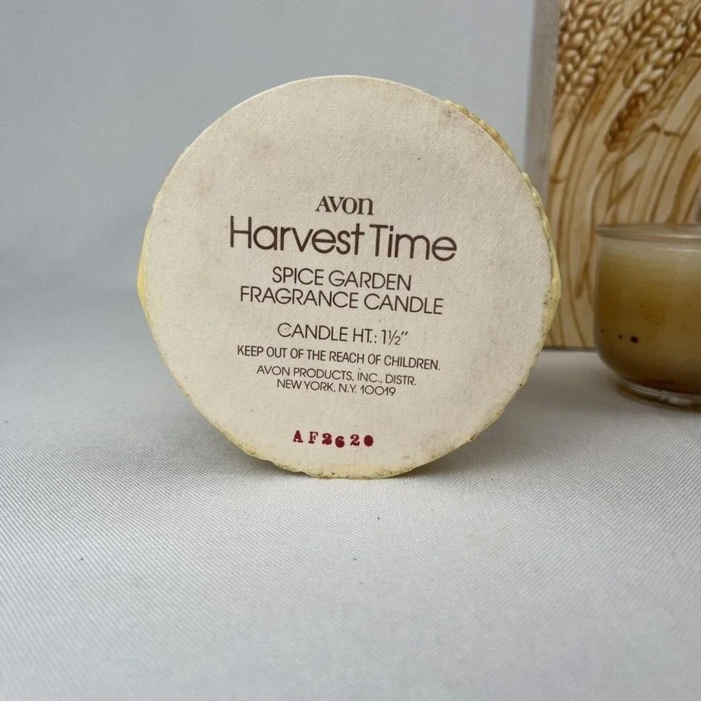 Vintage Thanksgiving Fall 1980s Avon Harvest Time Spice Garden‎ Fragrance Candle